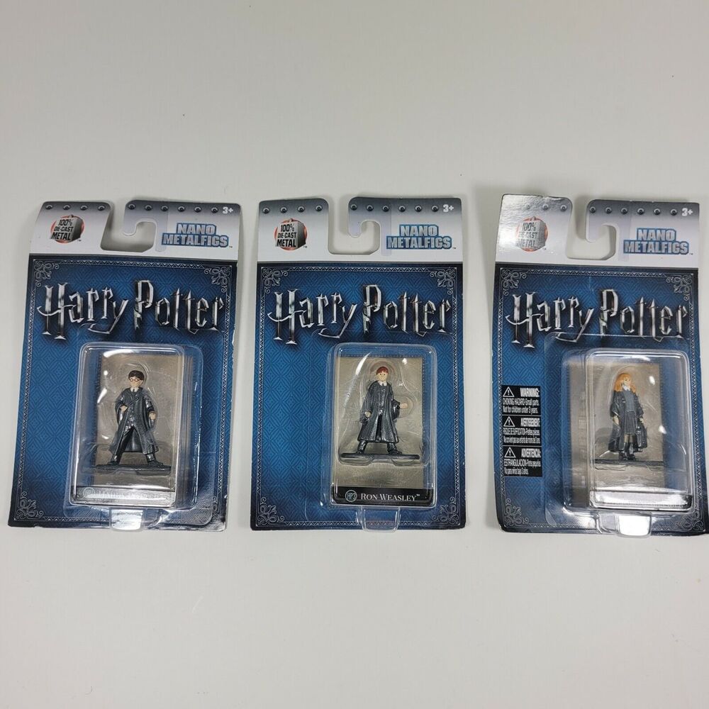 2017 Nano Metalfigs 3 Figurines Harry‎ Potter Ron Weasley Hermione Granger New